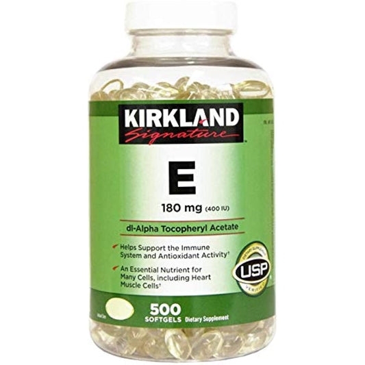 Kirkland Signature Vitamin E 400 I.U. 500 Softgels,(2 Count)