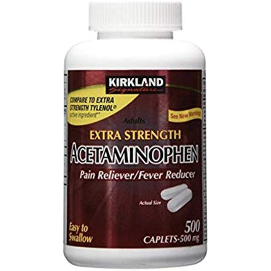 Kirkland Signature Extra Strength Acetaminophen 500MG Caplets (1000 Count)