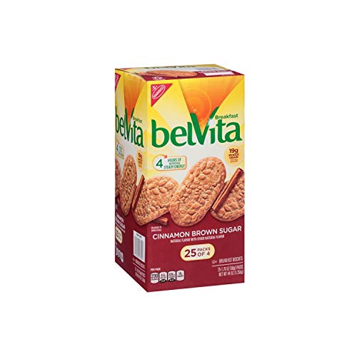 belVita Cinnamon Brown Sugar Breakfast Biscuits (4 per pk., 25 pks.)