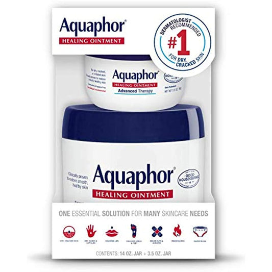 Aquaphor Advanced Therapy Healing Ointment 14 Ounce + 3.5 Ounce