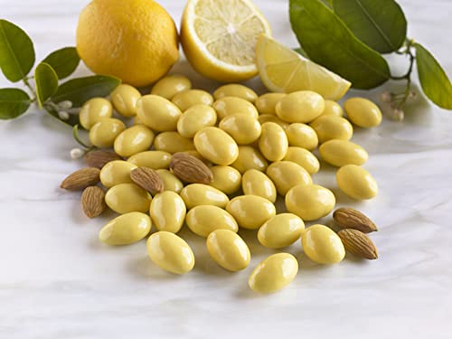 Sconza Lemoncello Lemon Cream & White Chocolate Almonds | Inspired by Italy's Lemon Groves | Made in the USA | Pack of 1 (24 Ounce)