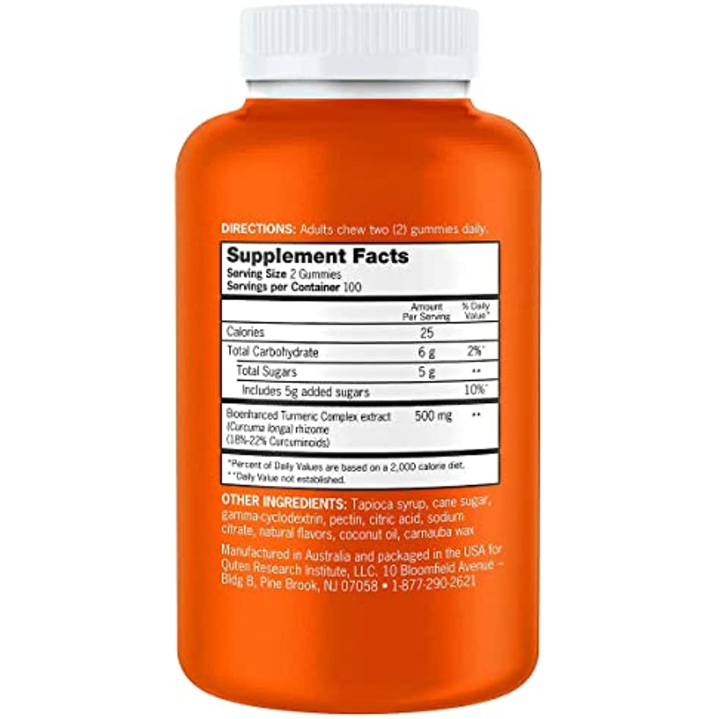 QUNOL Turmeric 500MG 200CT Gummies