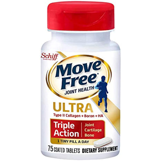 Move Free Type II Collagen, Boron & HA Ultra Triple Action Tablets, Move Free (75 Count In A Bottle) 1 ea