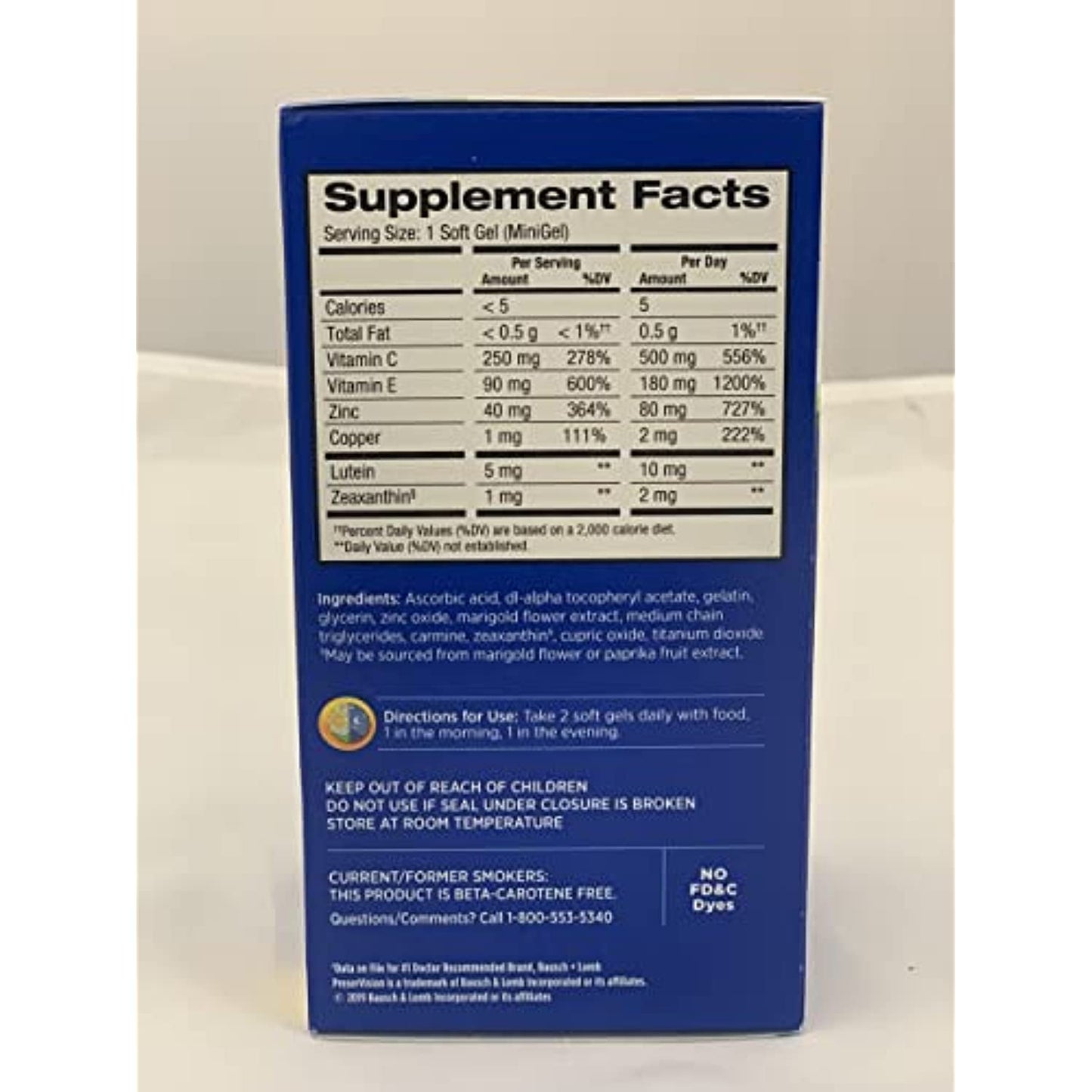 PreserVision AREDS 2 Eye Vitamin & Mineral Supplement (210 ct) with Lutein and Zeaxanthin, Soft Gels