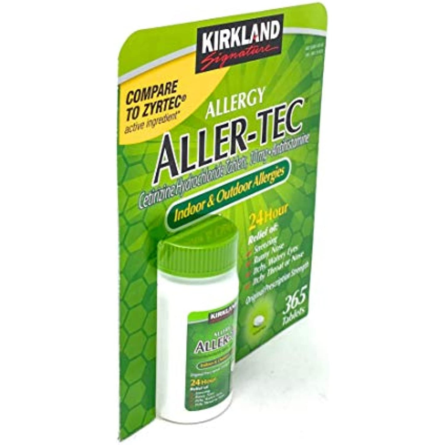 Kirkland Signature Aller-Tec Cetirizine Hydrochloride Tablets, 10 mg, 365 Count