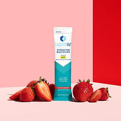 Liquid I.V. Hydration Multiplier - Strawberry - Hydration Powder Packets | Electrolyte Drink Mix | Easy Open Single-Serving Stick | Non-GMO | 48 Sticks