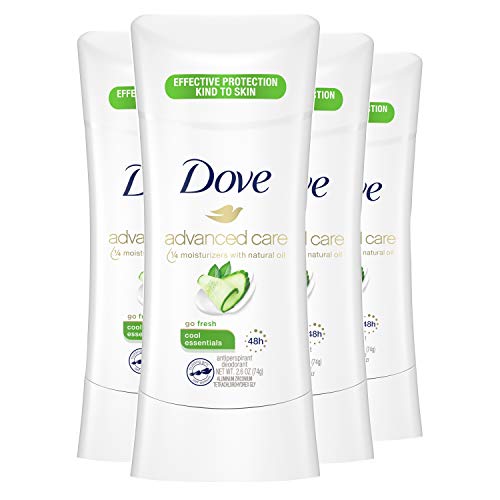 Dove Antiperspirant Deodorant with 48 Hour Protection Advance Cool Essentials Deodorant for Women, 2.6 Ounce (Pack of 4)
