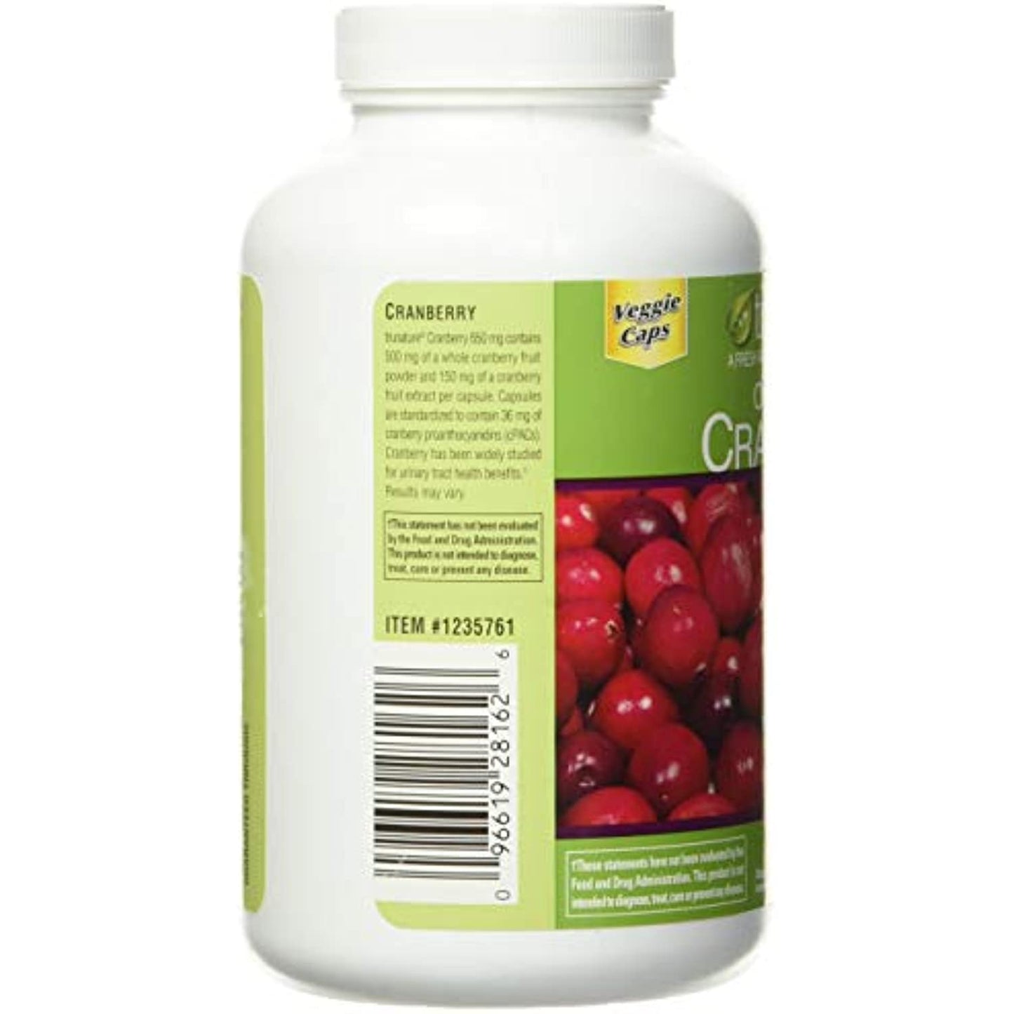 trunature One Per Day Cranberry 650 mg, 140 Vegetarian Capsules