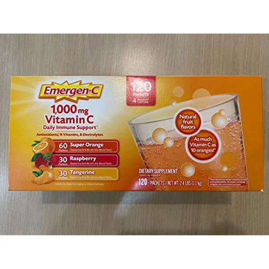 Emergen-C 1,000 mg Vitamin C Dietary Supplement 120 Packets (2 Boxes)
