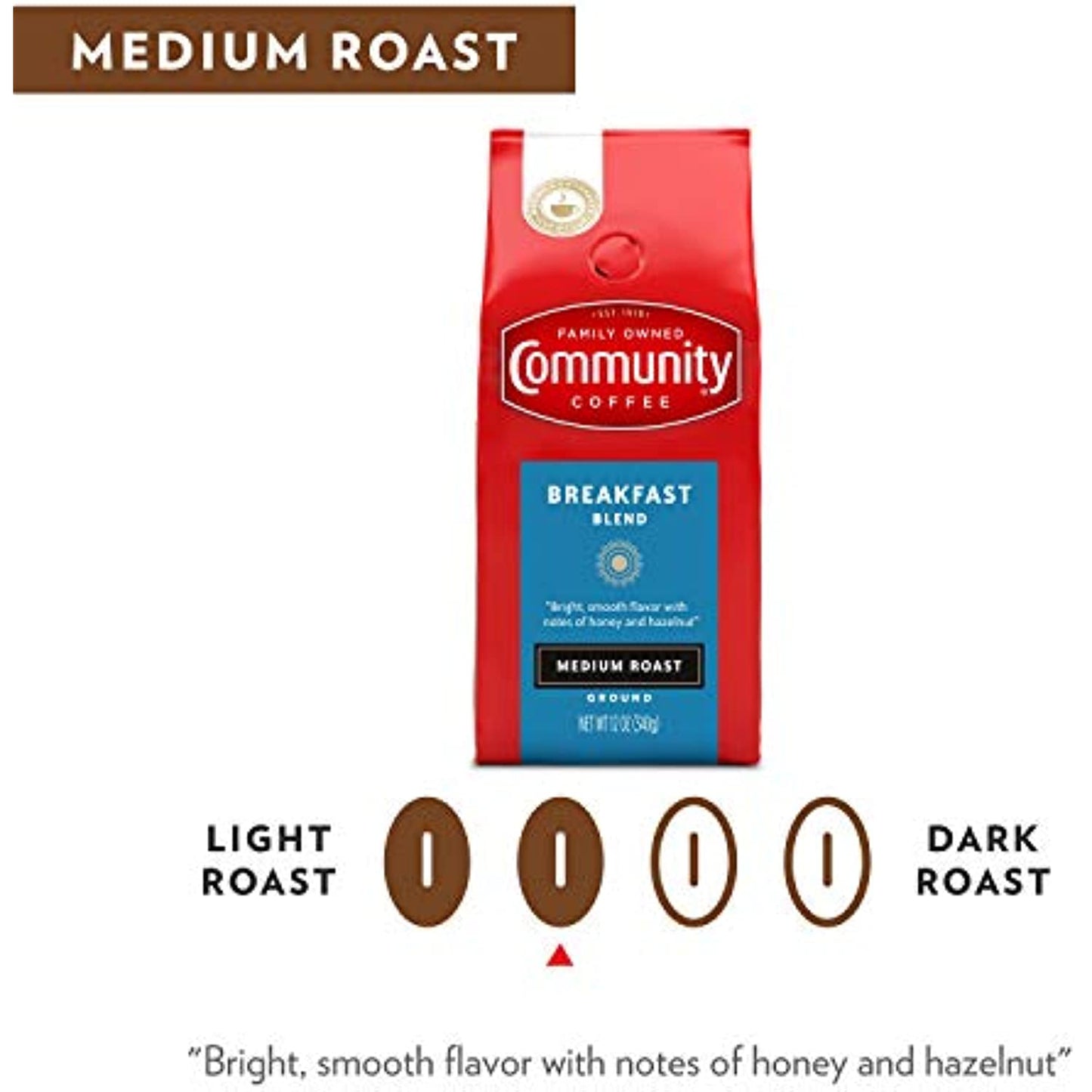Community Coffee Breakfast Blend Medium Roast Ground 46 oz Bag