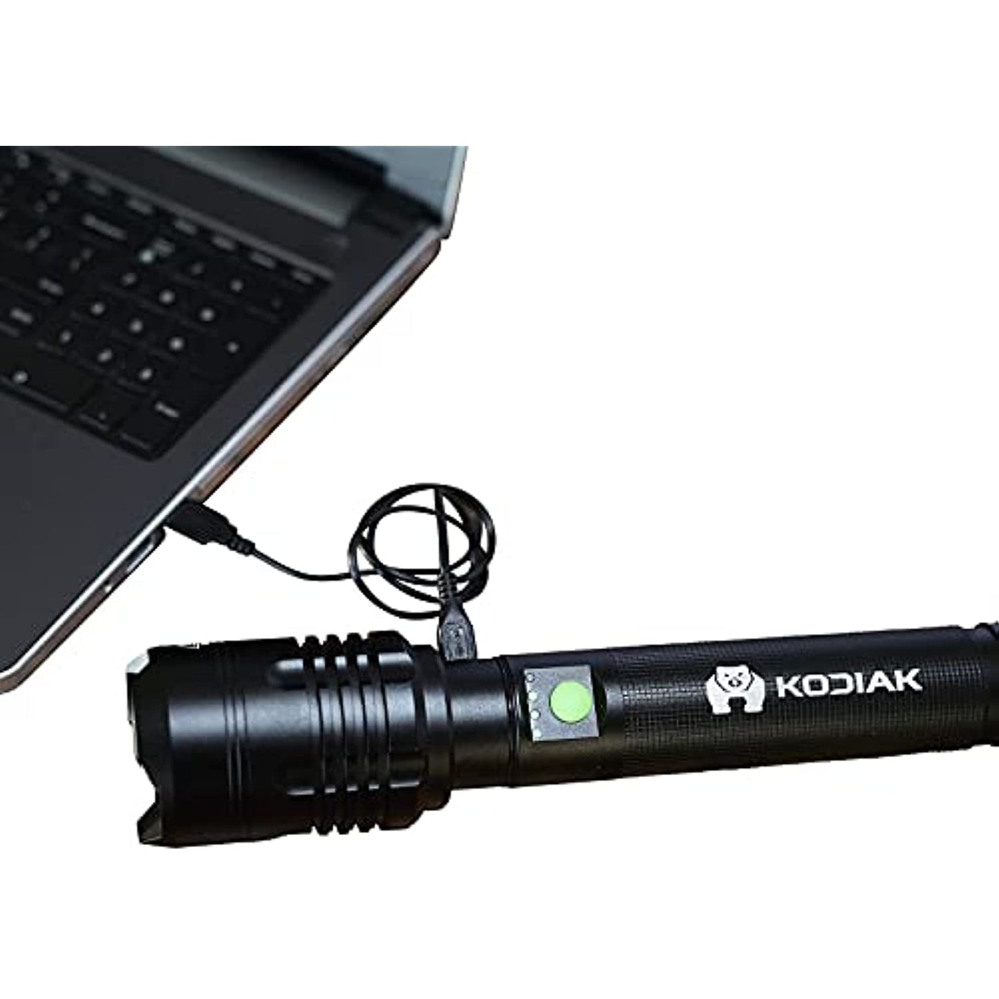 Kodiak Kiran 10000 Lumen | Rechargeable | High Lumen Tactical Flashlight | 5000mAh | 3 Brightness Settings | Charge Your Mobile Phone | Aerospace Grade | Great for Camping, Hiking and Emergencies