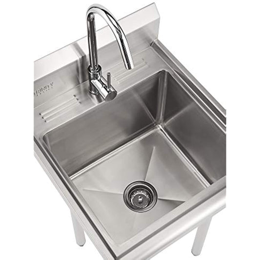 TRINITY THA-0307 Basics Stainless Steel w/Faucet Utility Sink
