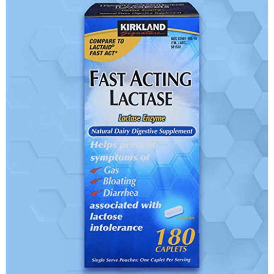 Kirkland Signature Fast Acting Lactase, 180 Caplets