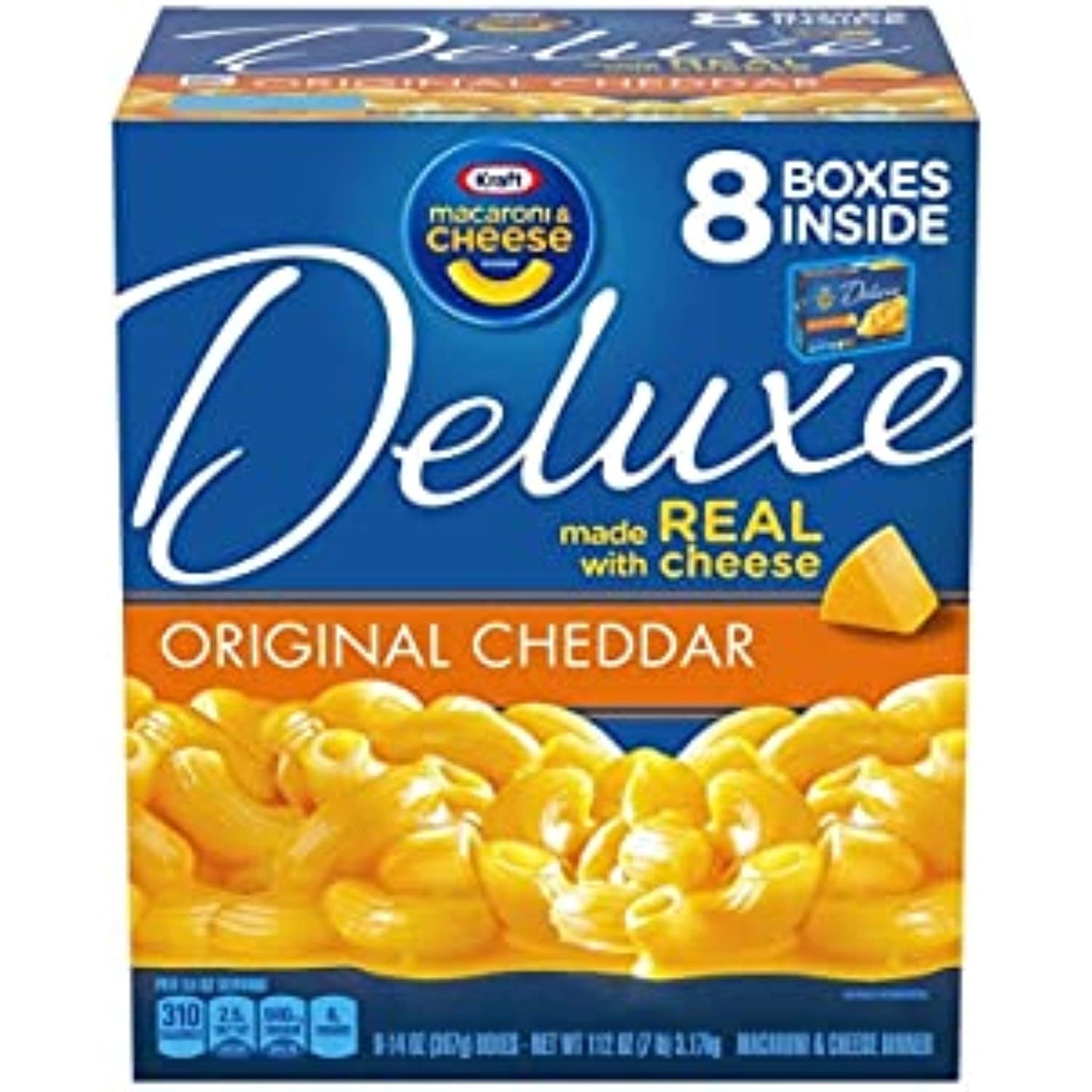 Kraft Deluxe Original Cheddar Macaroni & Cheese Dinner (14 Ounce, 8 Pack)