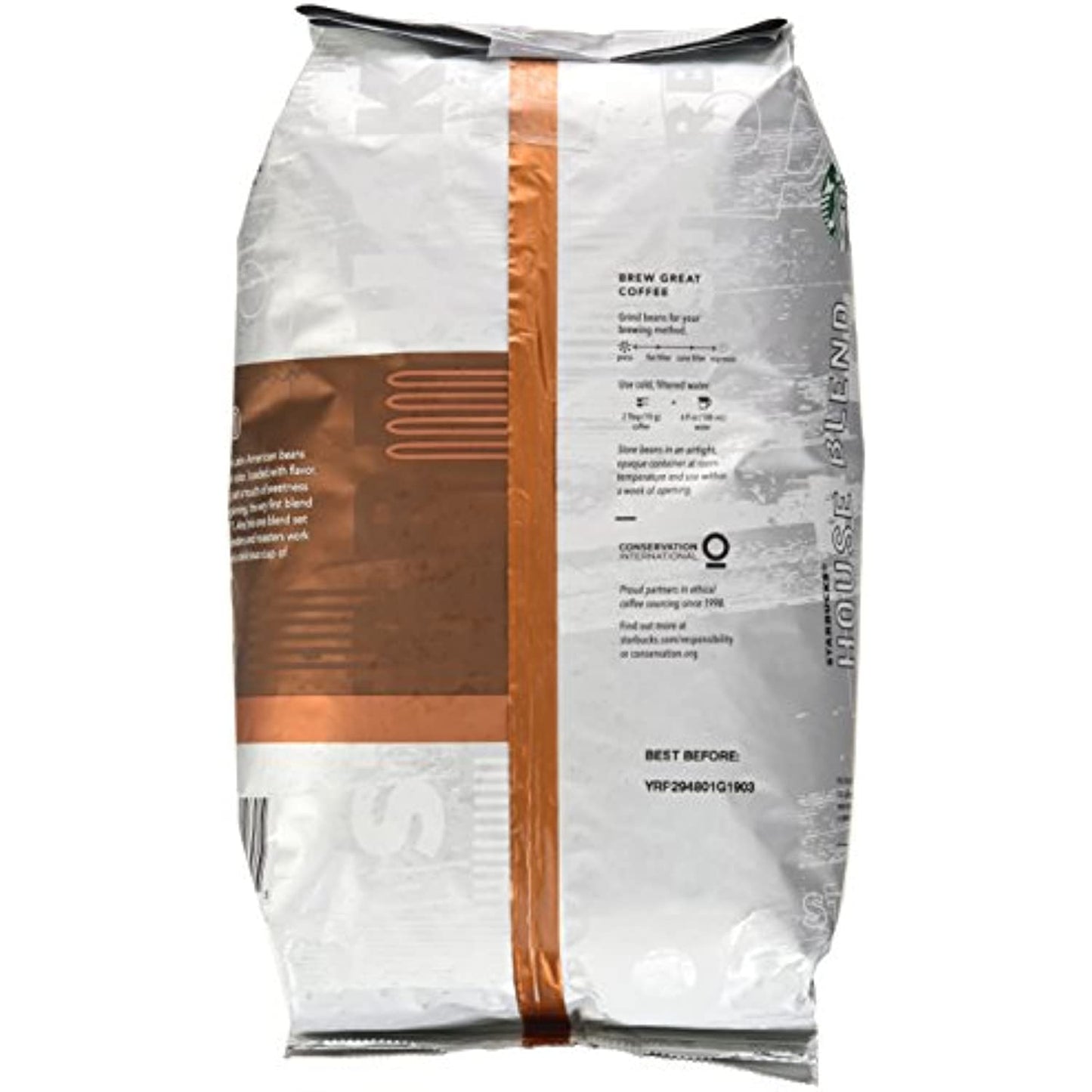 Starbucks House Blend Whole Bean Coffee, 40 Ounce