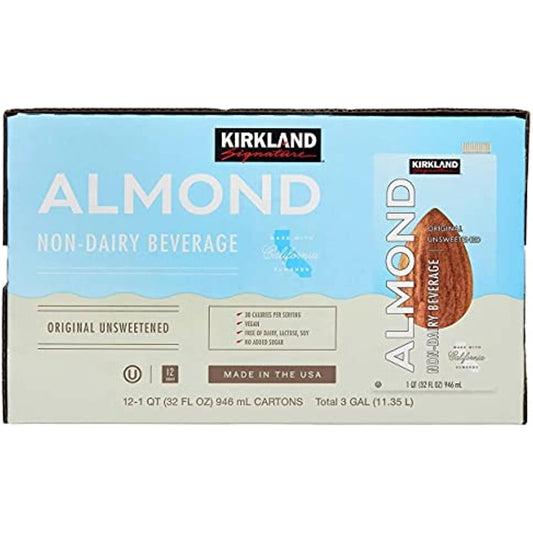 Kirkland Signature Almond Milk, 32 Fluid Ounce (12 Count)