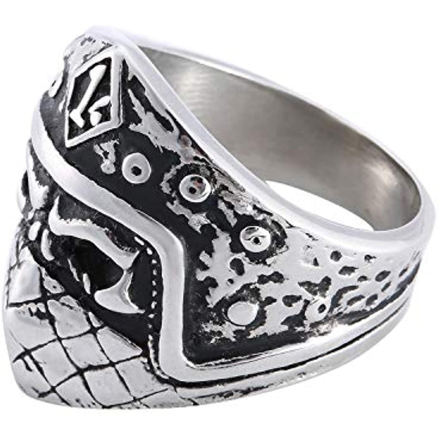 Men's Motorcycle Biker Rider Ring Harley FTW Cross %1 er side Outlaw Skull 7-14 Top Quality Ship from US no Tarnish no Green w/gift box (10)