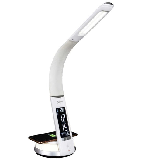 Ottlite Wellness Series Wireless Charging Lamp - White & Silver (1649270)