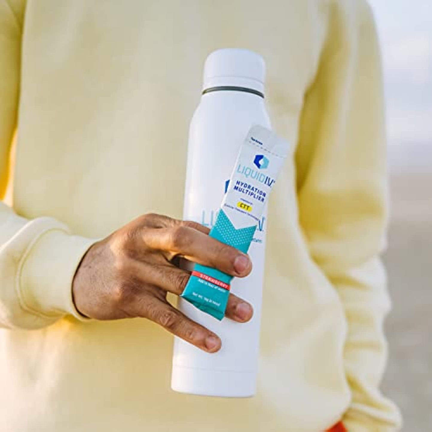 Liquid I.V. Hydration Multiplier - Strawberry - Hydration Powder Packets | Electrolyte Drink Mix | Easy Open Single-Serving Stick | Non-GMO | 48 Sticks