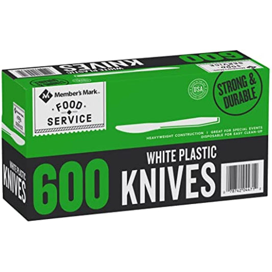 Product of Member's Mark Plastic Knives, Heavyweight, White (600 ct.) - [Bulk Savings]