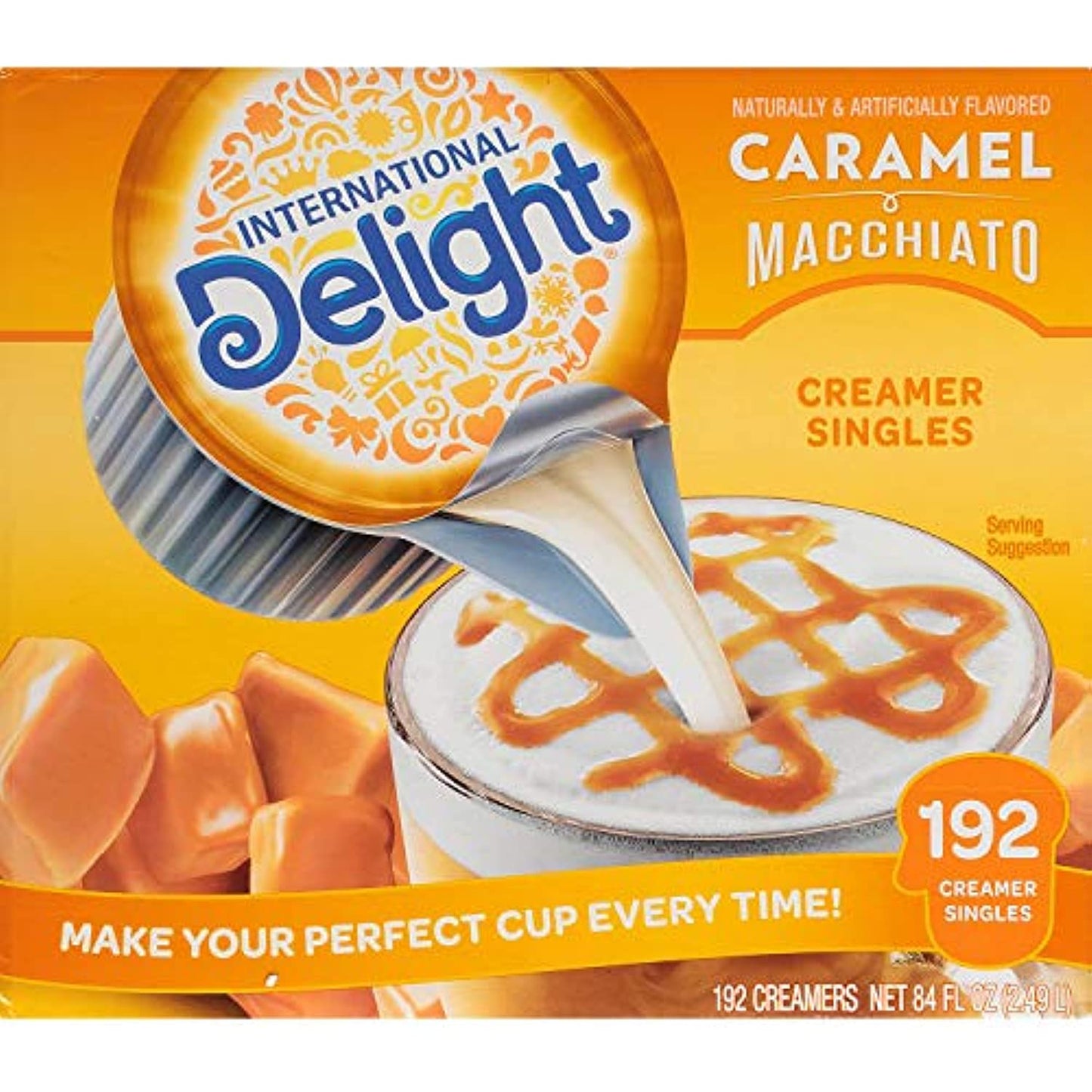 International Delight Caramel Macchiato Creamer -- 192 per case.
