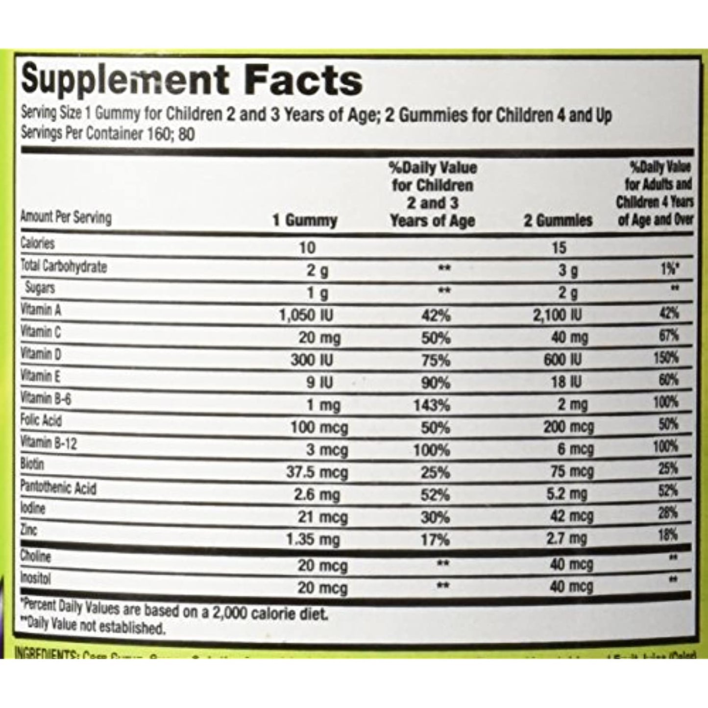 Kirkland Signature Children's Complete Multivitamin Gummies, 320 Count