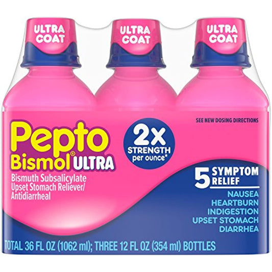 Pepto Bismol Ultra Strength, Original Flavor, Triple Pack 36 oz. each. (pack of 2) A1