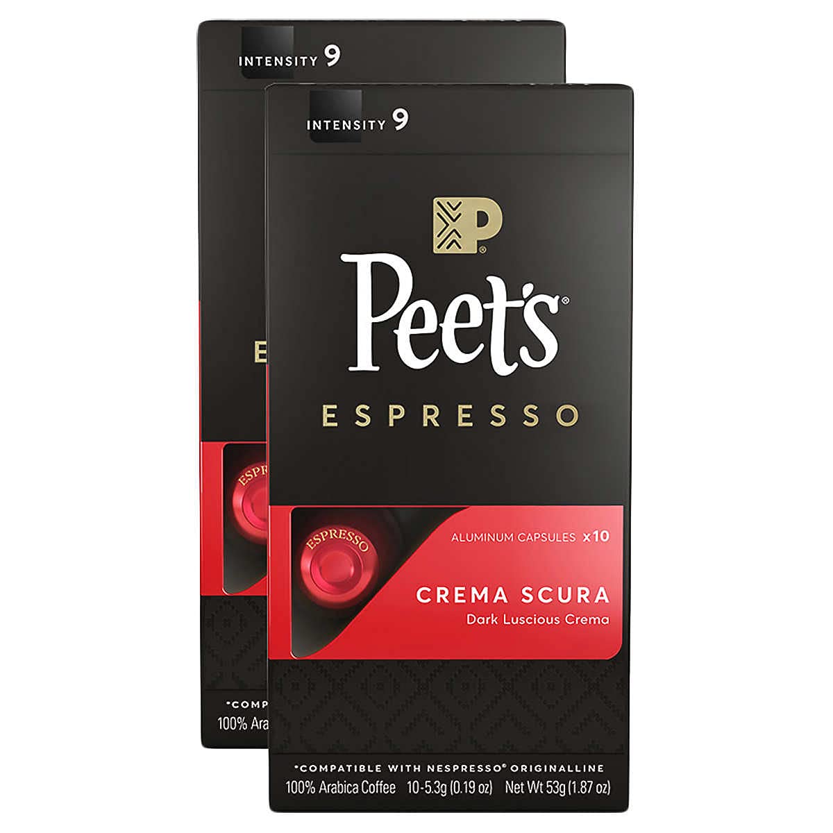 Peet's Coffee Espresso Capsules Variety Pack 20 Each (80 Count) for Nespresso Original Brewers Single Cup Coffee Pods