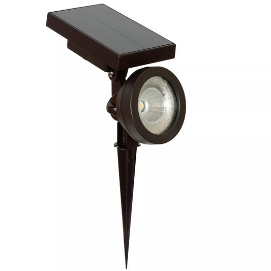 Member's Mark 2-Piece LED Solar Spot Lights, Oil-Rubbed Bronze