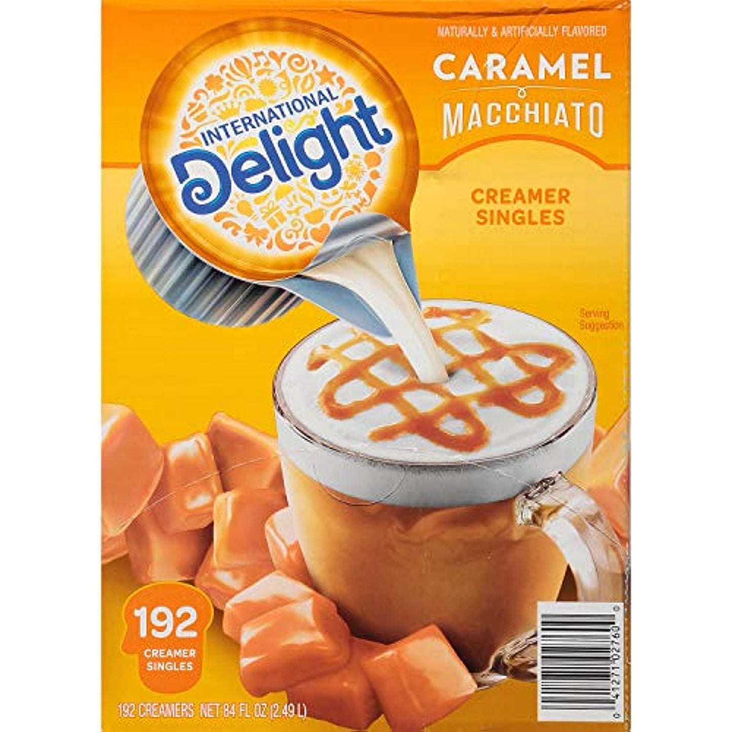 International Delight Caramel Macchiato Creamer -- 192 per case.