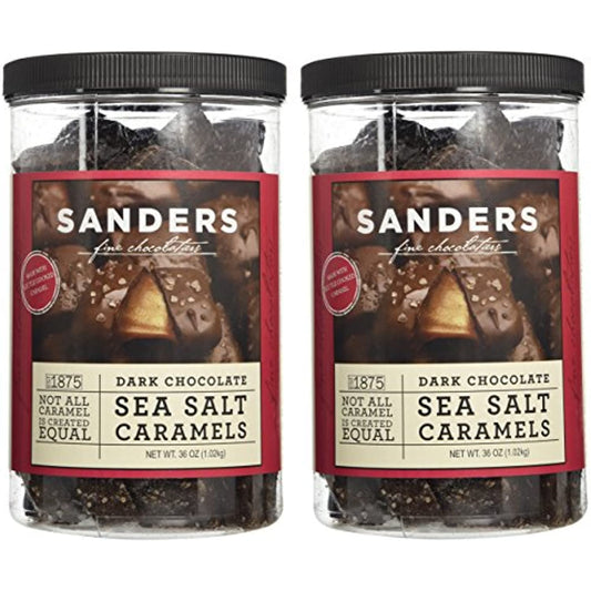 Sanders Dark Chocolate Sea Salt Caramels - 36 Oz (Value 2 Pack)