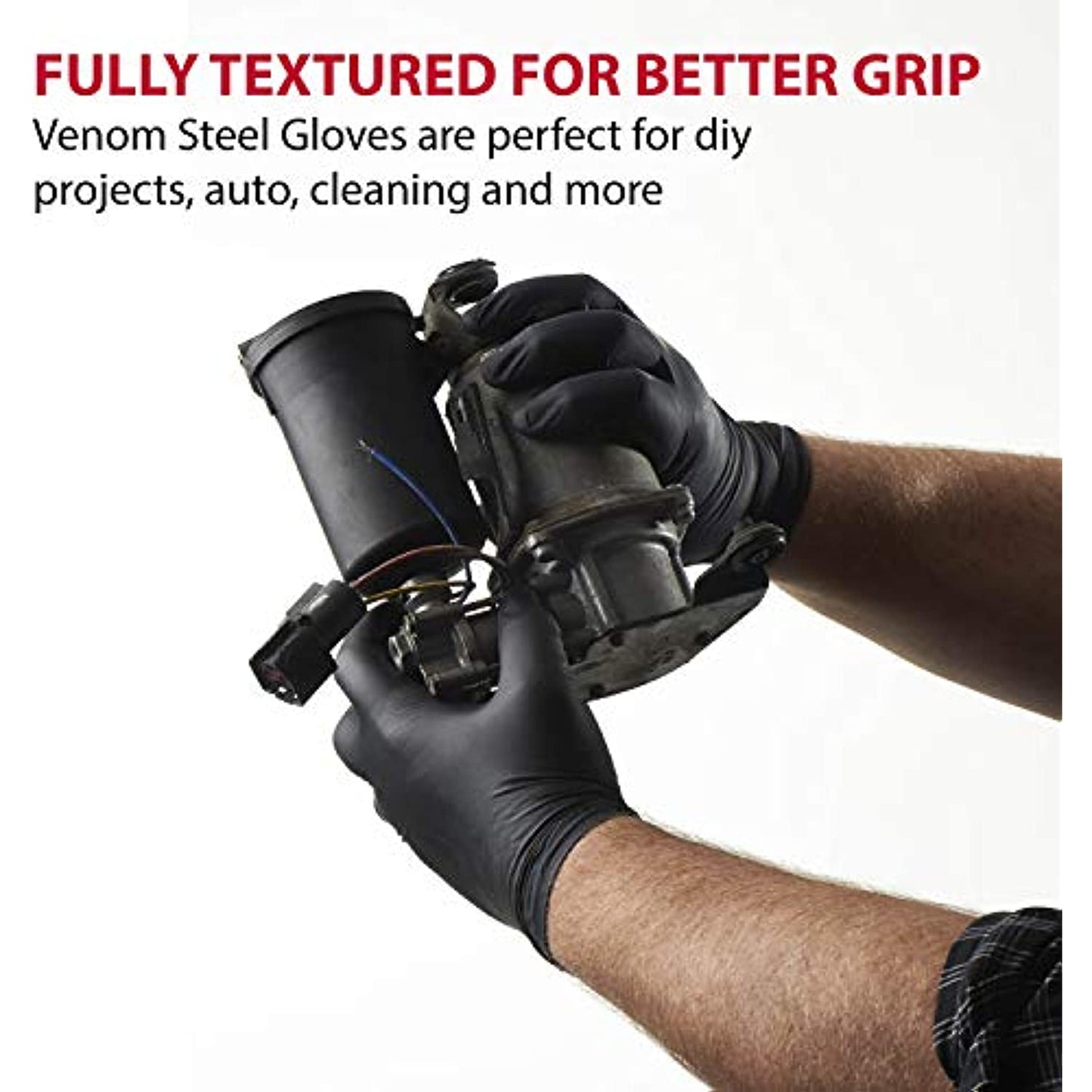 Venom Steel unisex adult Black Gloves, See Image, One Size Fits Most US