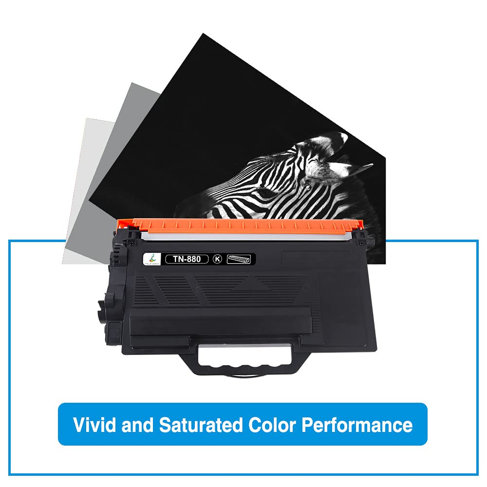 TRUE IMAGE Compatible Toner Cartridges Replacement for Brother TN880 TN-880 TN 880 HL-L6200DW MFC-L6700DW HL-L6300DW MFC-L6900DW HL-L6200DWT MFC-L6800DW HL-L6250DW HL-L6400DW 6200DW (Black, 2-Pack)