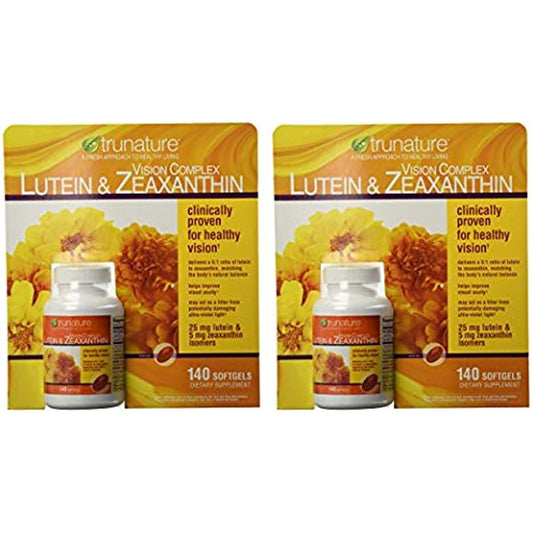 Trunature Vision Complex Lutein and Zeaxanthin Supplement, 140 Count (2 Packs)