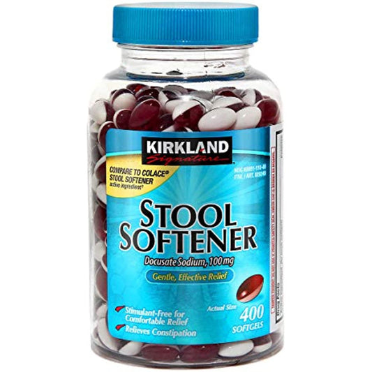 Kirkland Signature � Stool Softener Docusate Sodium 100 Mg 400 Softgels