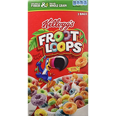 Kellogg's Fruit Loops Cereal, Froot Loops, 43.6 Ounce Twin Bag Box (Pack of 2)