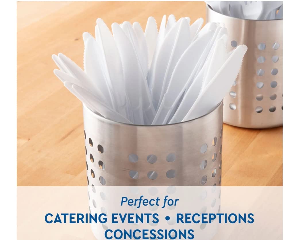Product of Member's Mark Plastic Knives, Heavyweight, White (600 ct.) - [Bulk Savings]