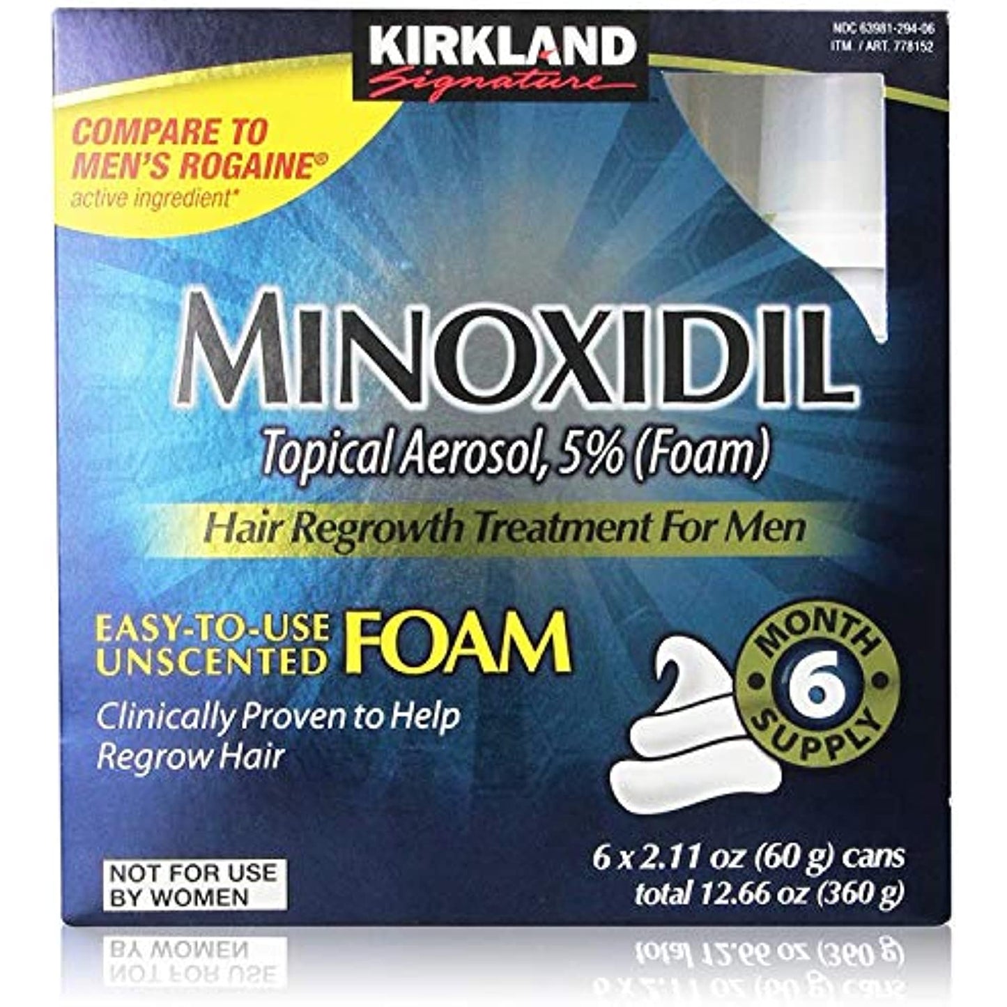 Kirkland Signature Minoxidil Foam for Men - Pack of 2