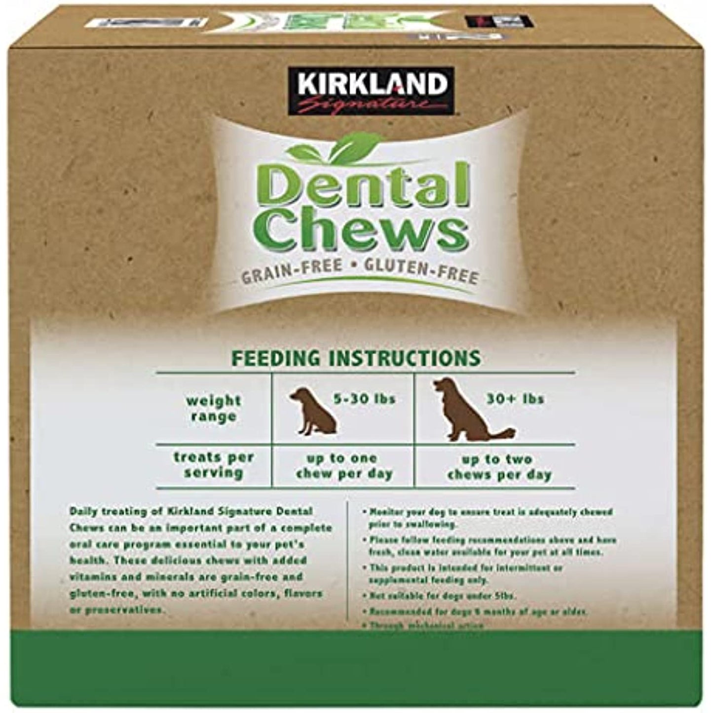 Kirkland Signature Dental Chews Plus Glucosamine & Omega 3 & 6 Fatty Acids, Chicken Flavored