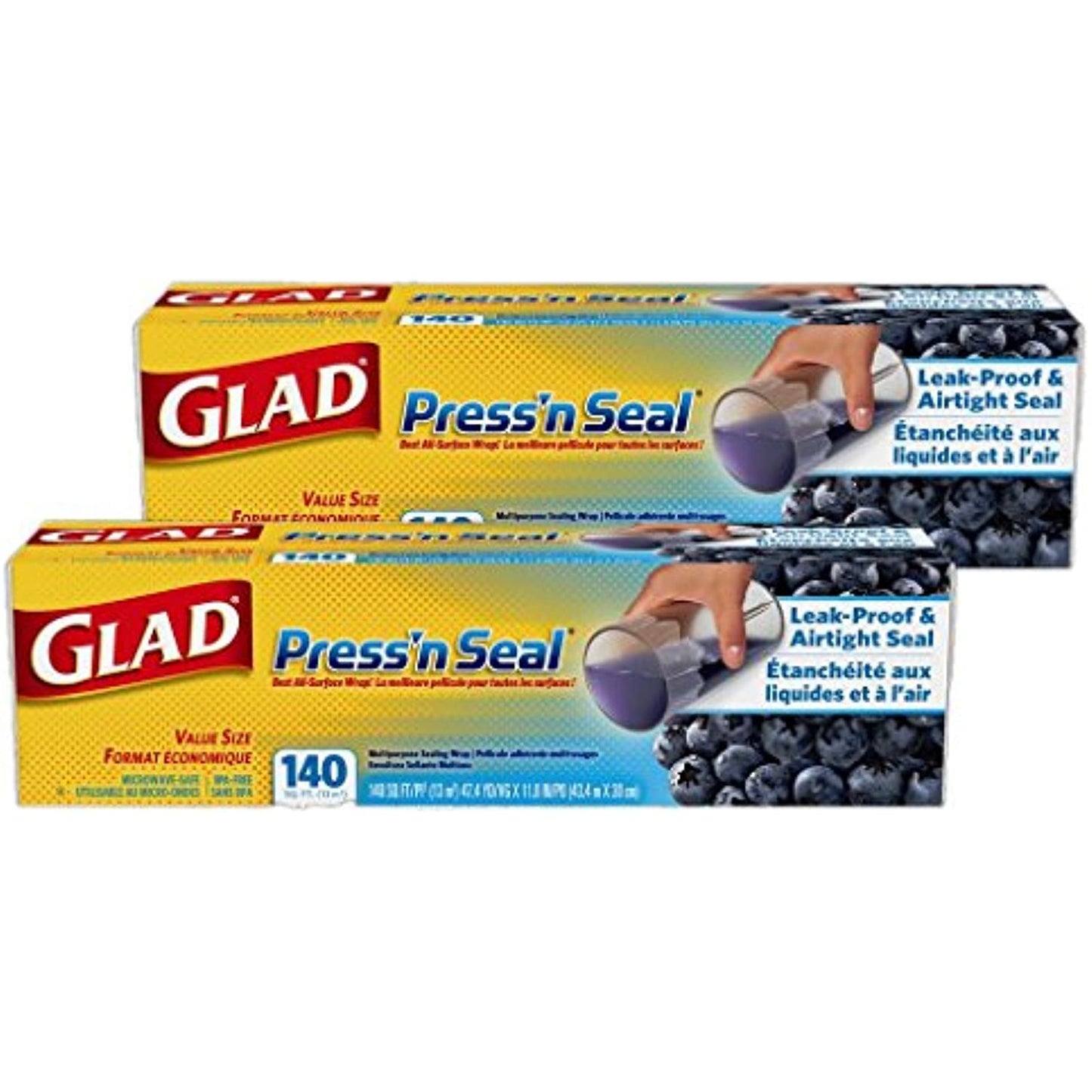 Glad Press'n Seal Food Wrap, 140 sq ft-2 Pack