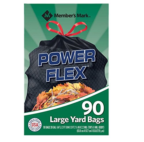 Member's Mark 39 gal. Power-Guard yd Drawstring Trash Bags (90 ct.)