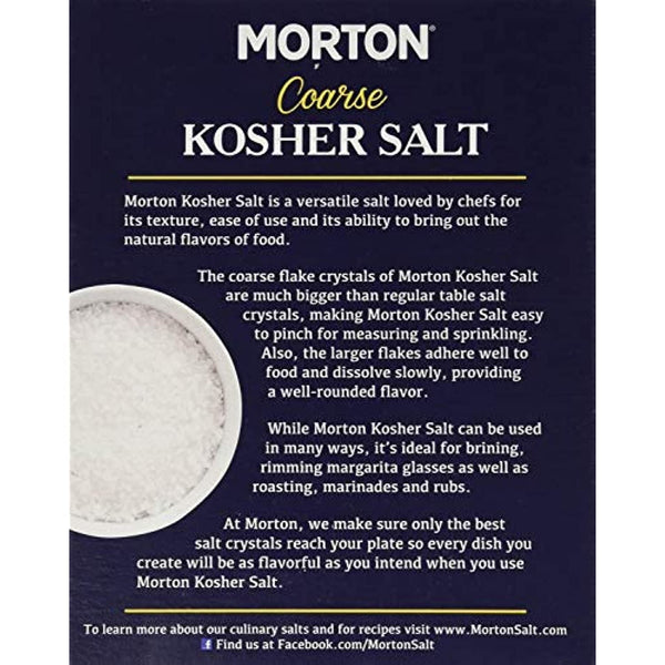 Morton Coarse Kosher Salt - 3 Pound (Pack of 1)