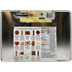 European Cookies Kirkland Signature with Belgian, Chocolate, 49.4 Oz