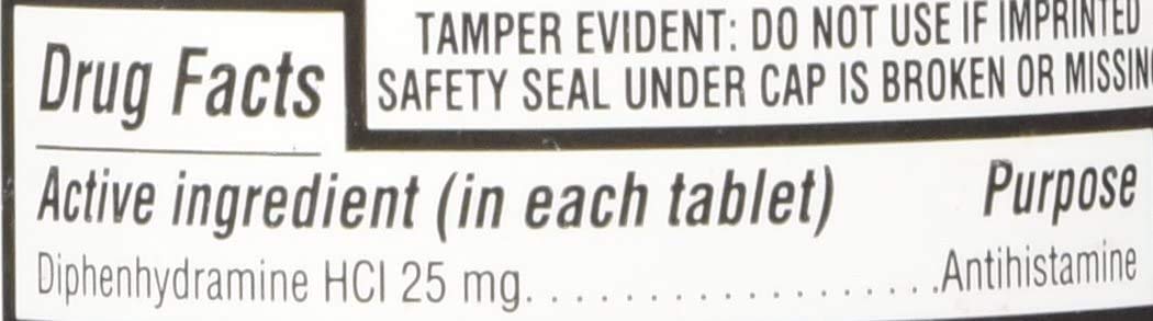 Kirkland Signature Allergy Medicine Diphenhydramine 25 Mg 600 Count (Pack of 2)