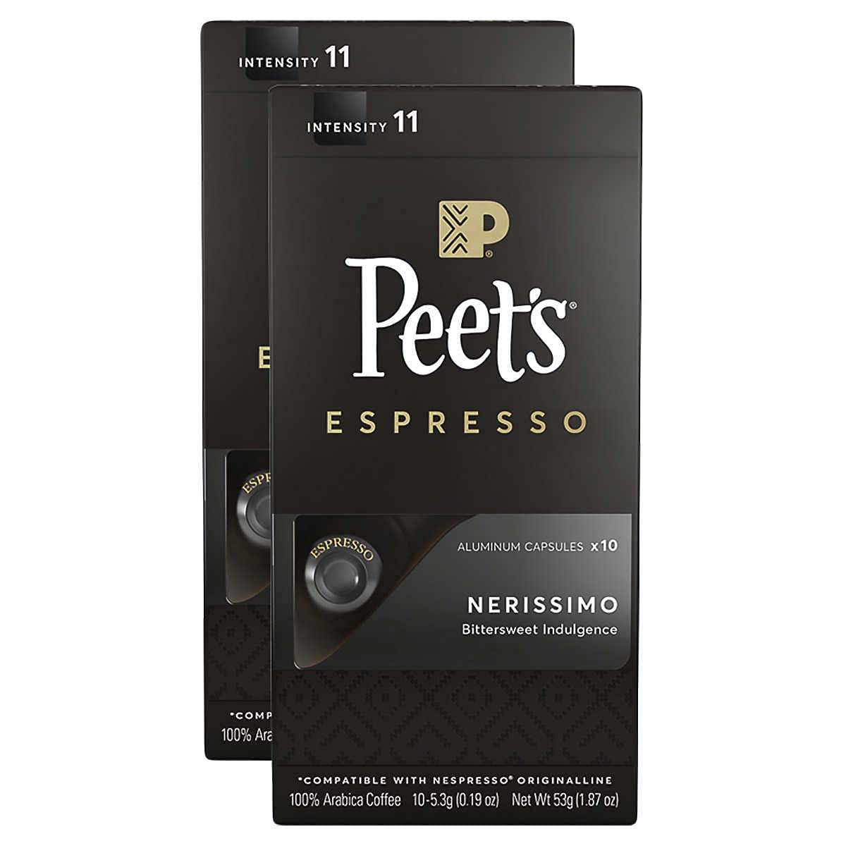Peet's Coffee Espresso Capsules Variety Pack 20 Each (80 Count) for Nespresso Original Brewers Single Cup Coffee Pods