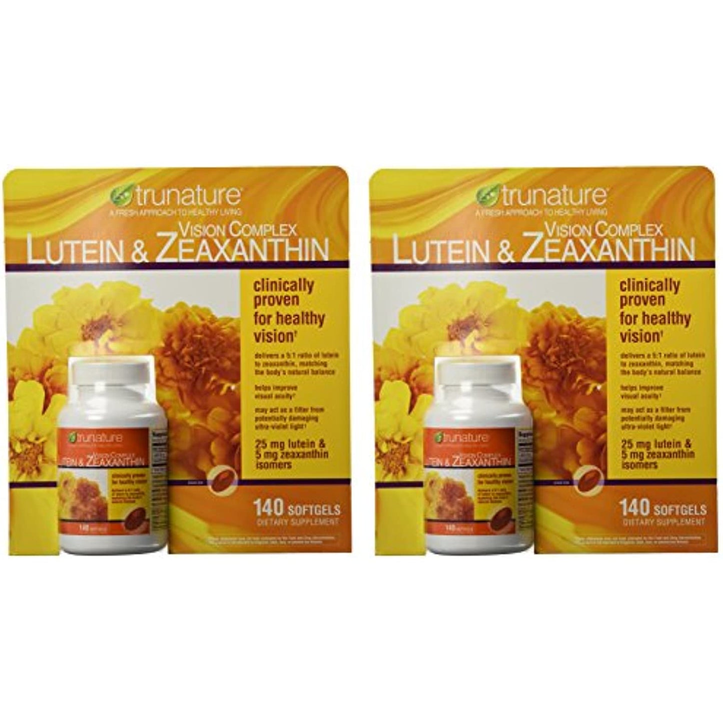 TruNature Vision Complex with Lutein & Zeaxanthin - Great Value Pack of 2 (Total 280Ct Softgel Type) x#vswa