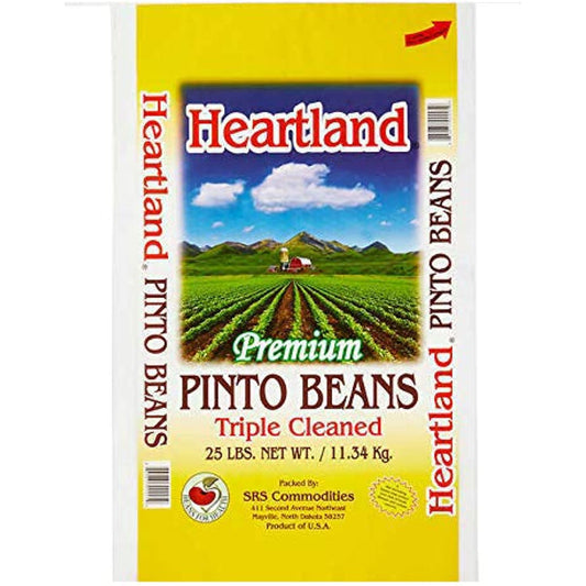 Heartland America Pinto Beans, Premium Quality, Made in USA Triple Cleaned, 25 lbs