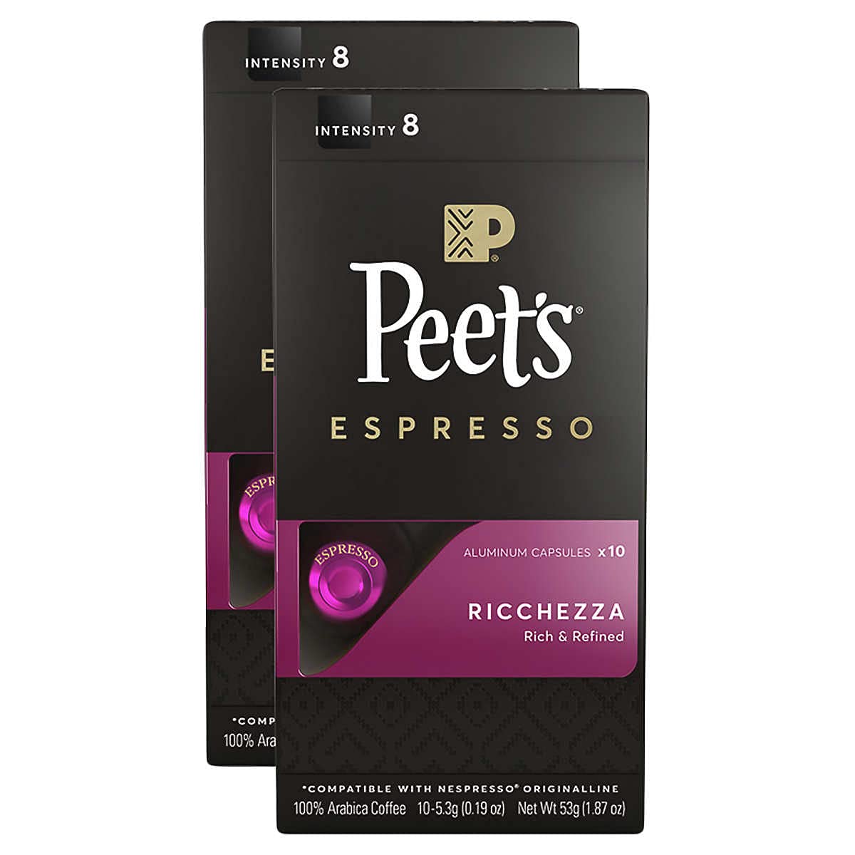 Peet's Coffee Espresso Capsules Variety Pack 20 Each (80 Count) for Nespresso Original Brewers Single Cup Coffee Pods
