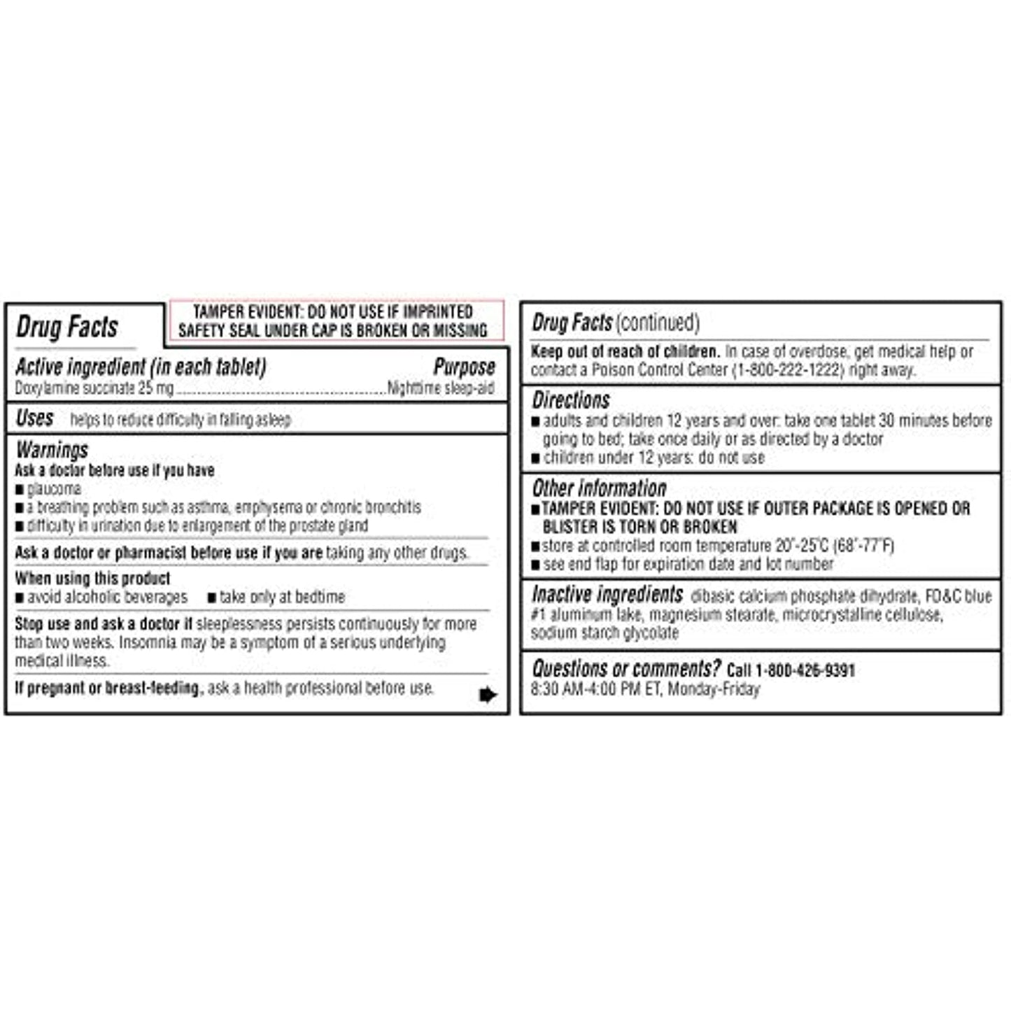 Kirkland Signature Sleep Aid sAYIii Doxylamine Succinate, 2 Pack (96 Tablets)