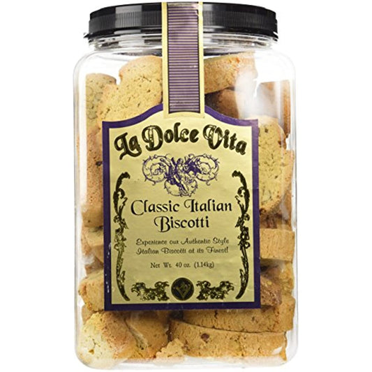 La Dolce Vita Classic Italian Biscotti Almond, 40 Ounce